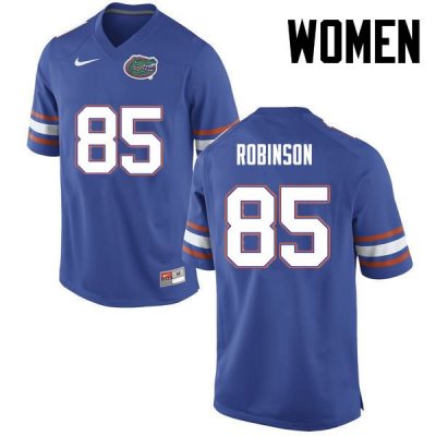 Women's Florida Gators #85 James Robinson NCAA Nike Blue Authentic Stitched College Football Jersey NNN5762CH